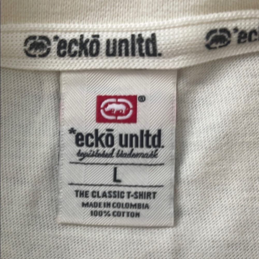 Ecko Unlimited Cream Graphic Short Sleeve Tee - Picture 4 of 7